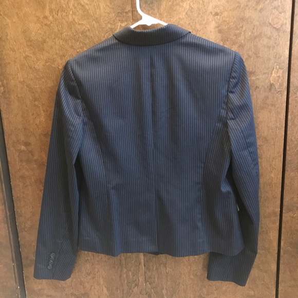 Ann Taylor Navy Pinstripe Jacket - Picture 4 of 6